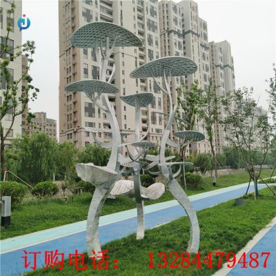 大型不锈钢异型树雕塑