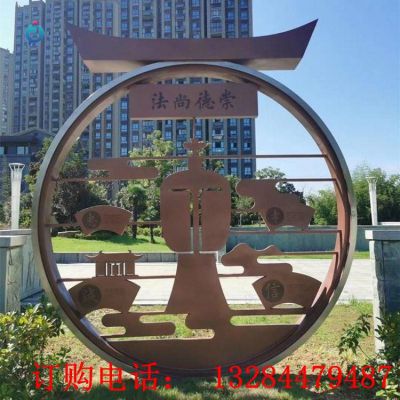 铸铜圆环法尚德崇雕塑