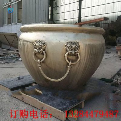 铸铜大缸雕塑