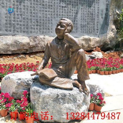铸铜小孩雕塑