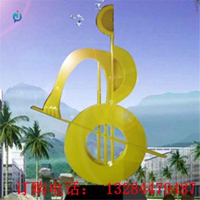 不锈钢抽象人物拉小提琴雕塑