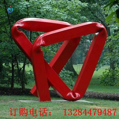 不锈钢抽象长方体雕塑
