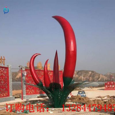不锈钢仿真辣椒雕塑