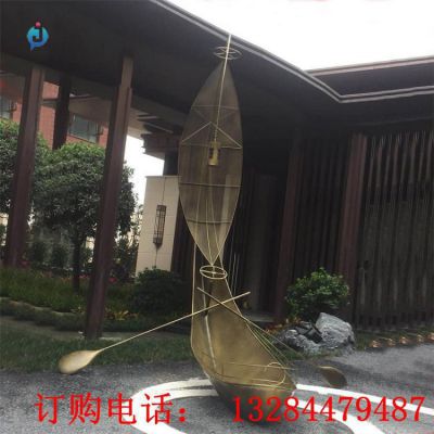 铸铜创意船雕塑