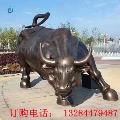 铸铜奋斗牛雕塑