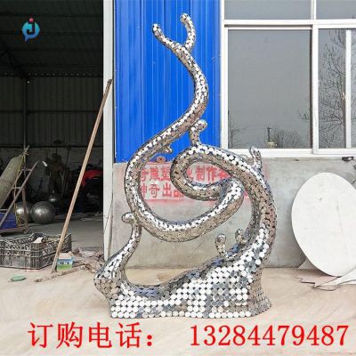 不锈钢浪花雕塑