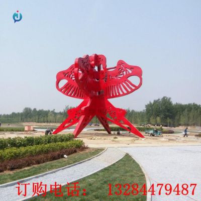 大型不锈钢镂空风筝雕塑