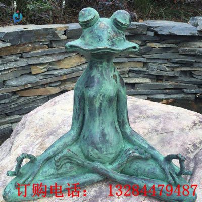 铸铜青蛙雕塑