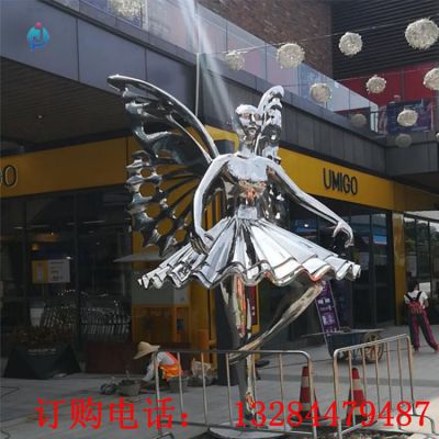 不锈钢精灵跳舞雕塑