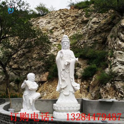 石雕汉白玉观音菩萨雕塑
