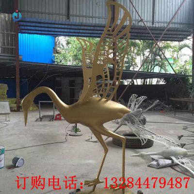 铸铜仙鹤雕塑