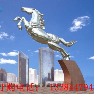 不锈钢飞奔的马雕塑