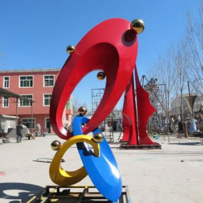 不锈钢彩色公园雕塑