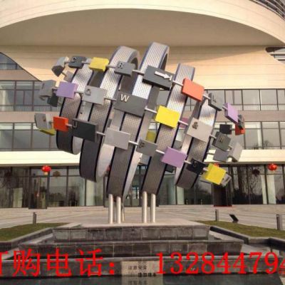 不锈钢镂空椭圆雕塑
