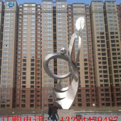 不锈钢腾飞小区雕塑
