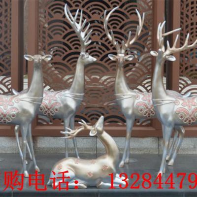 不锈钢梅花鹿雕塑