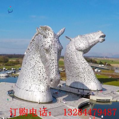 不锈钢马首雕塑