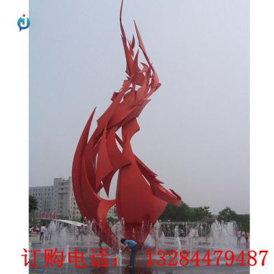 不锈钢抽象船帆雕塑