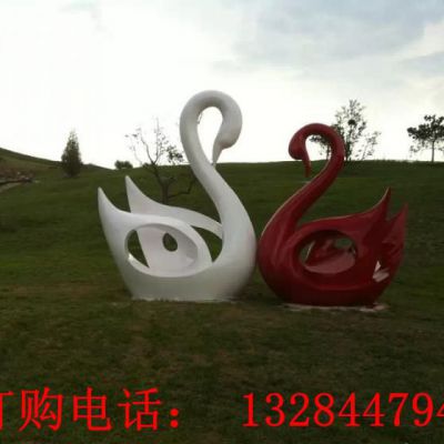 不锈钢抽象天鹅雕塑