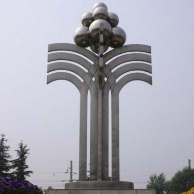 大型不锈钢圆球雕塑