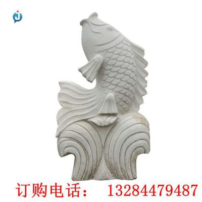 石雕喷水鱼雕塑