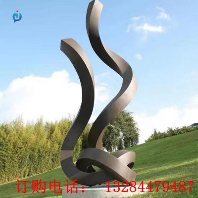 铸铜飘带雕塑