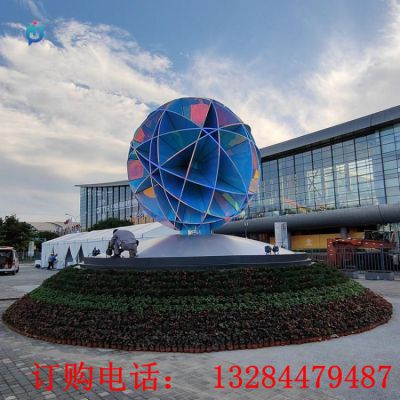 大型不锈钢圆球雕塑