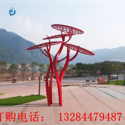不锈钢镂空异型树雕塑