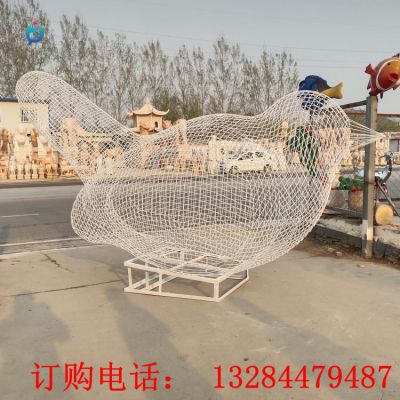 不锈钢镂空小鸟雕塑