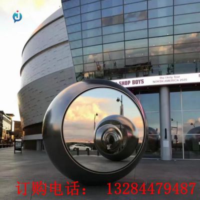 不锈钢圆球广场雕塑