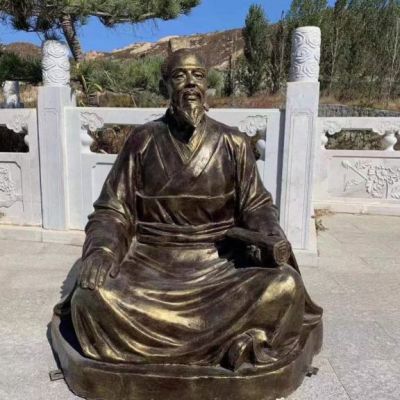 铸铜教书先生雕塑