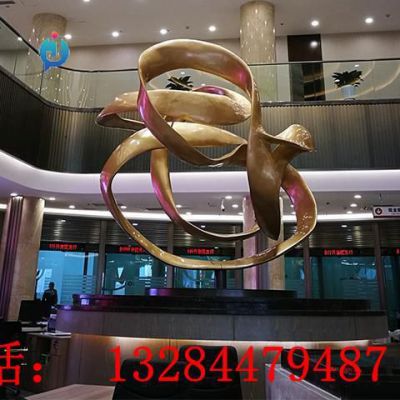 铸铜飘带雕塑