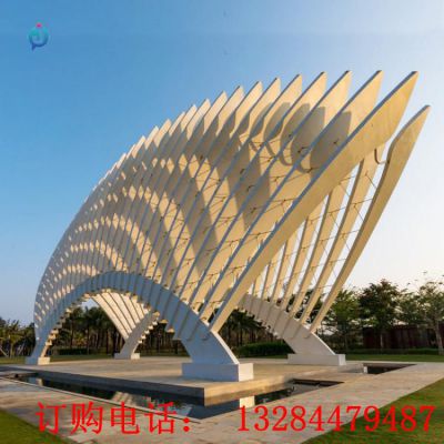 不锈钢艺术廊架雕塑