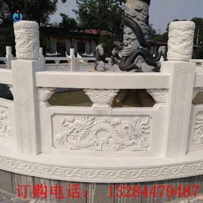 石雕龙栏杆雕塑