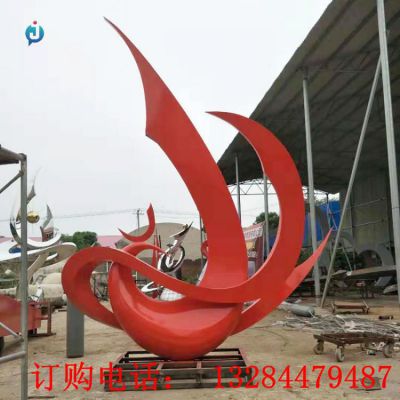 不锈钢抽象凤凰雕塑