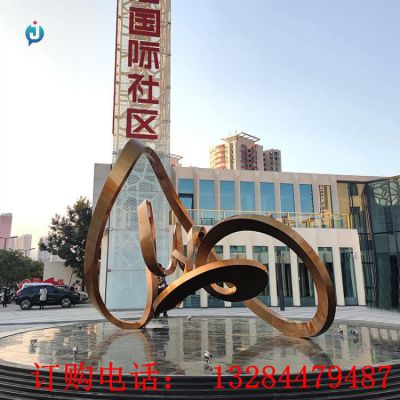 铸铜飘带雕塑