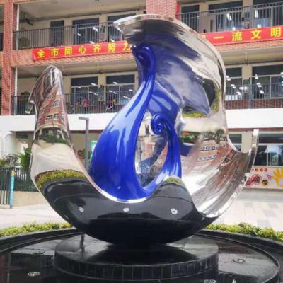 不锈钢镂空抽象圆球雕塑