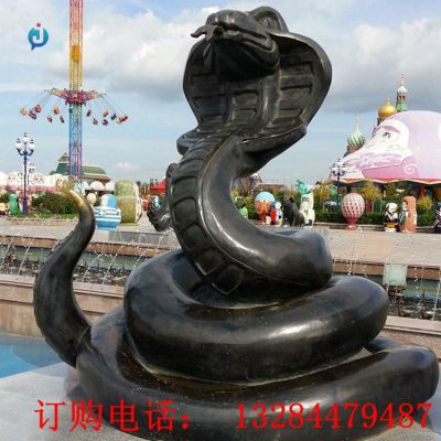 铸铜十二生肖蛇雕塑
