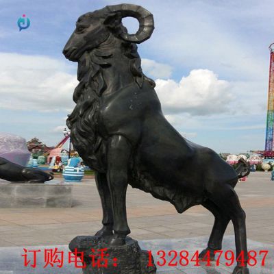 铸铜十二生肖山羊雕塑
