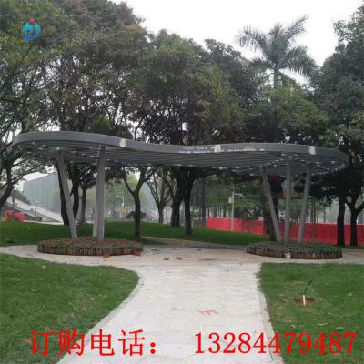 大型不锈钢廊架雕塑