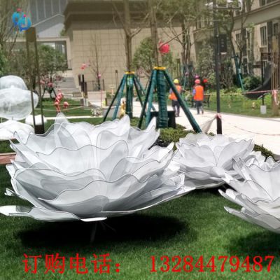 不锈钢镂空花朵雕塑