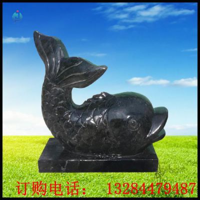 石雕喷水鱼雕塑