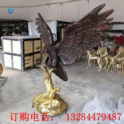 铸铜老鹰雕塑