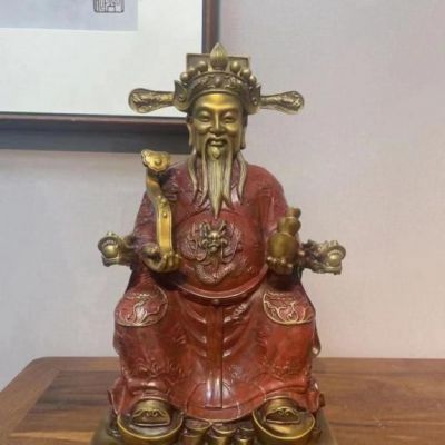 铸铜财神爷雕塑