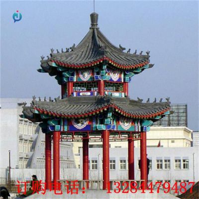 大型石雕六角凉亭雕塑