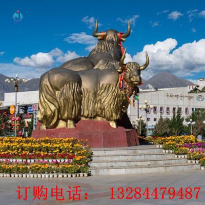 大型铸铜牦牛雕塑