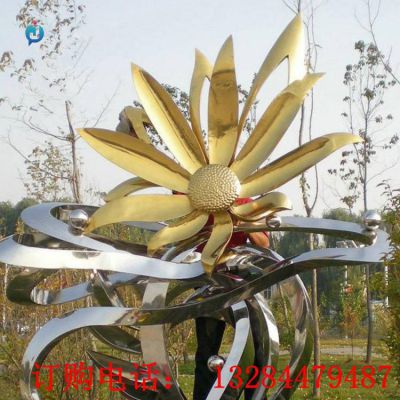 不锈钢太阳花雕塑