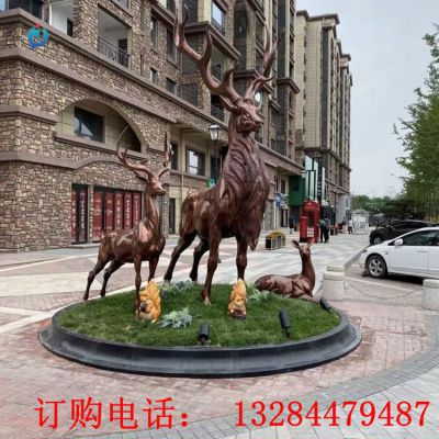 铸铜麋鹿雕塑