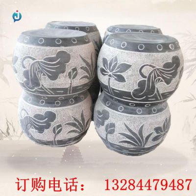 石雕莲花石墩雕塑