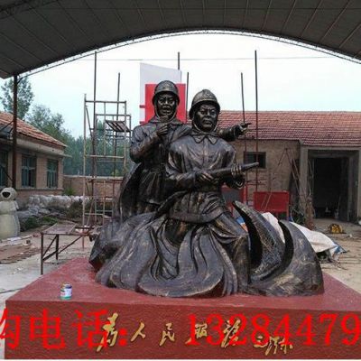 铸铜为人民服务红军雕塑